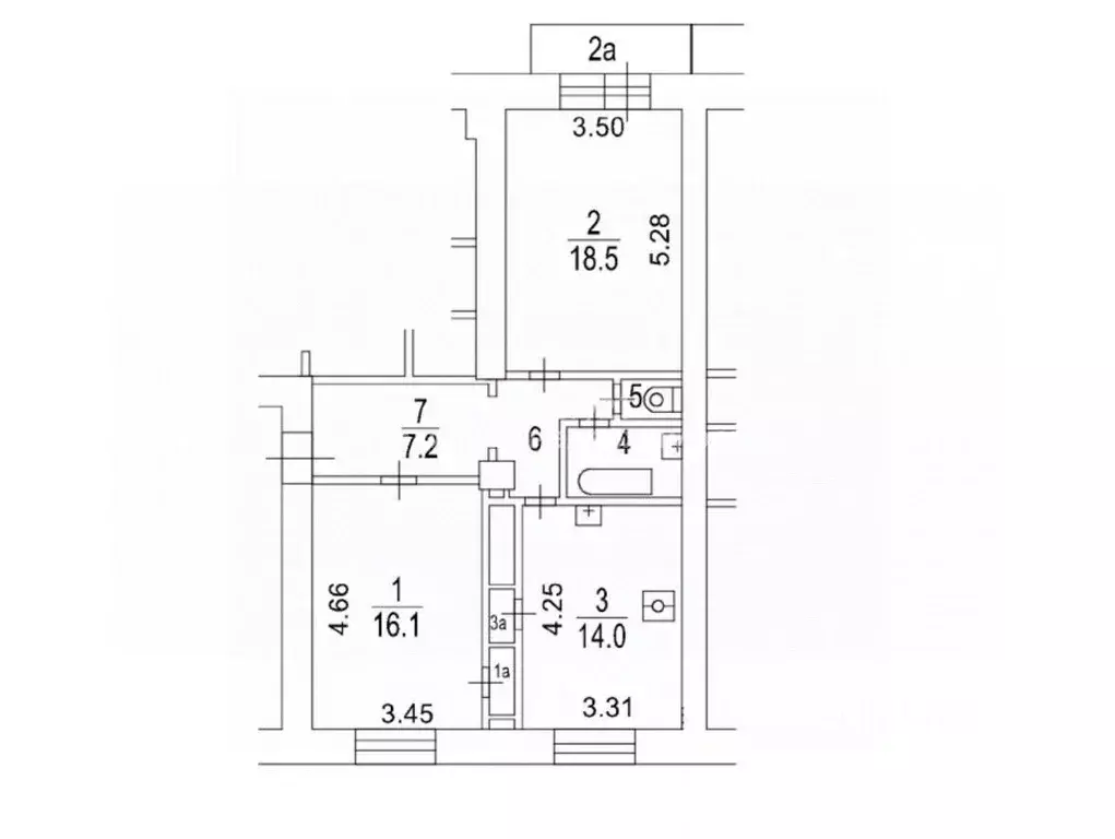2-к кв. Москва Ленинградский просп., 75к1 (65.9 м) - Фото 2
