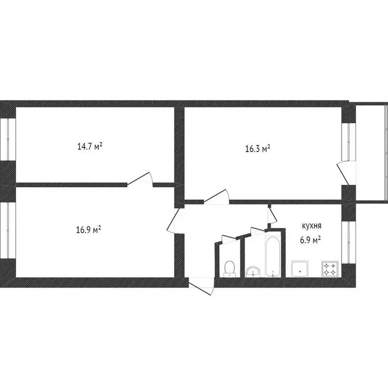 3-комнатная квартира: Златоуст, Зелёная улица, 29 (61.4 м) - Фото 0