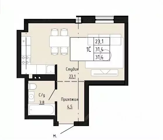 Студия Дагестан, Дербент  (31.4 м) - Фото 1