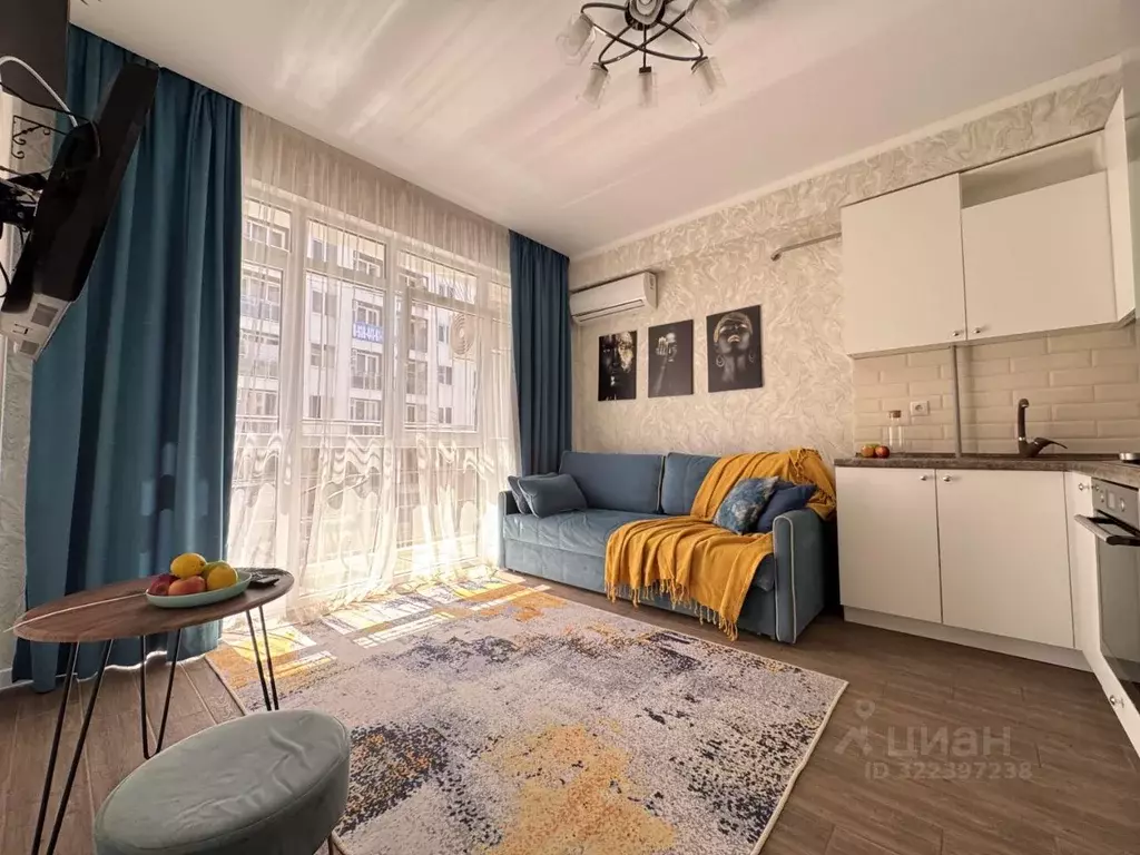 1-к кв. Краснодарский край, Сочи Мамайка мкр, ул. Волжская, 34/3 (36.0 ... - Фото 0