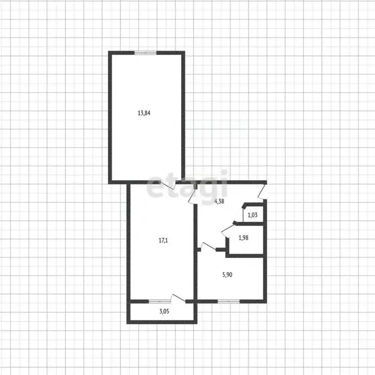 2-к кв. Белгородская область, Шебекино ул. Свободы, 44 (44.0 м) - Фото 0