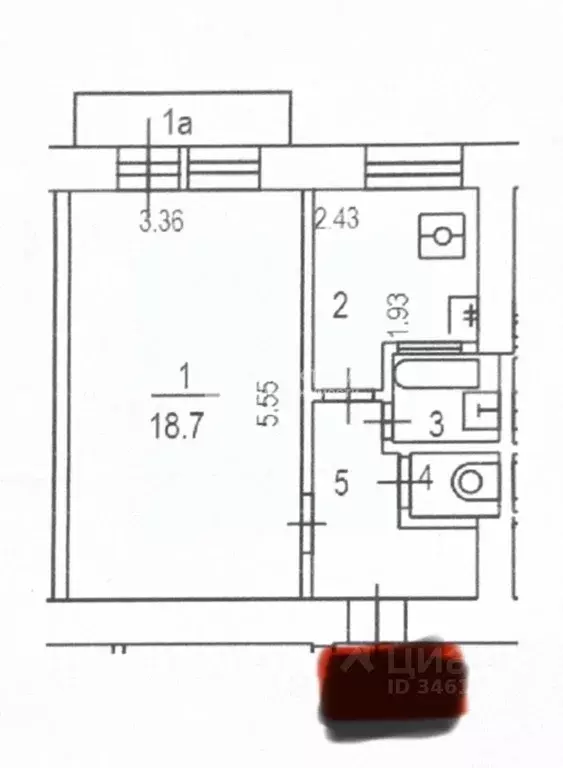 1-к кв. Москва Новорязанская ул., 32 (32.1 м) - Фото 2