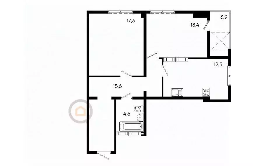 2-к кв. Крым, Симферополь ул. Трубаченко, 21 (67.0 м) - Фото 0
