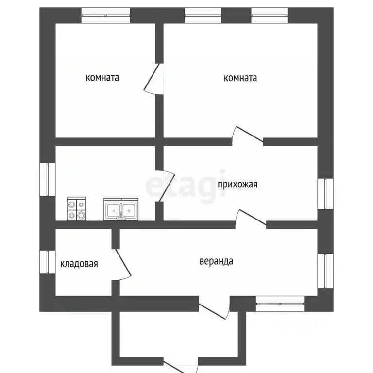 Дом в Алтайский край, Барнаул ул. Кутузова, 89 (45 м) - Фото 2