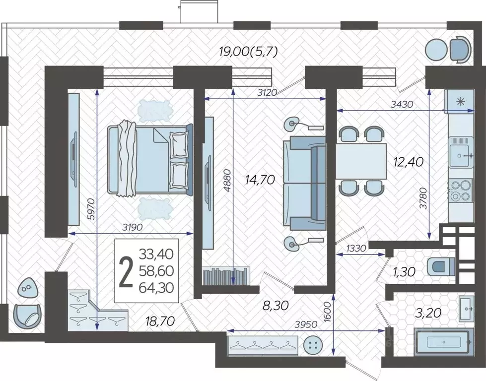 2-к кв. Краснодарский край, Краснодар 9-й километр мкр, ул. ... - Фото 0