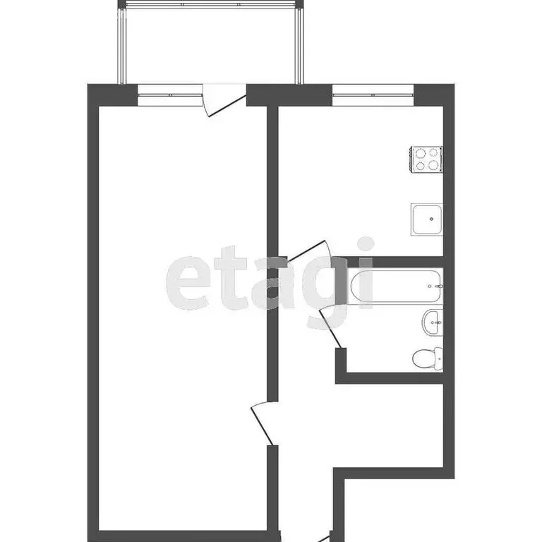 1-комнатная квартира: Тюмень, Тульская улица, 5 (31 м) - Фото 1