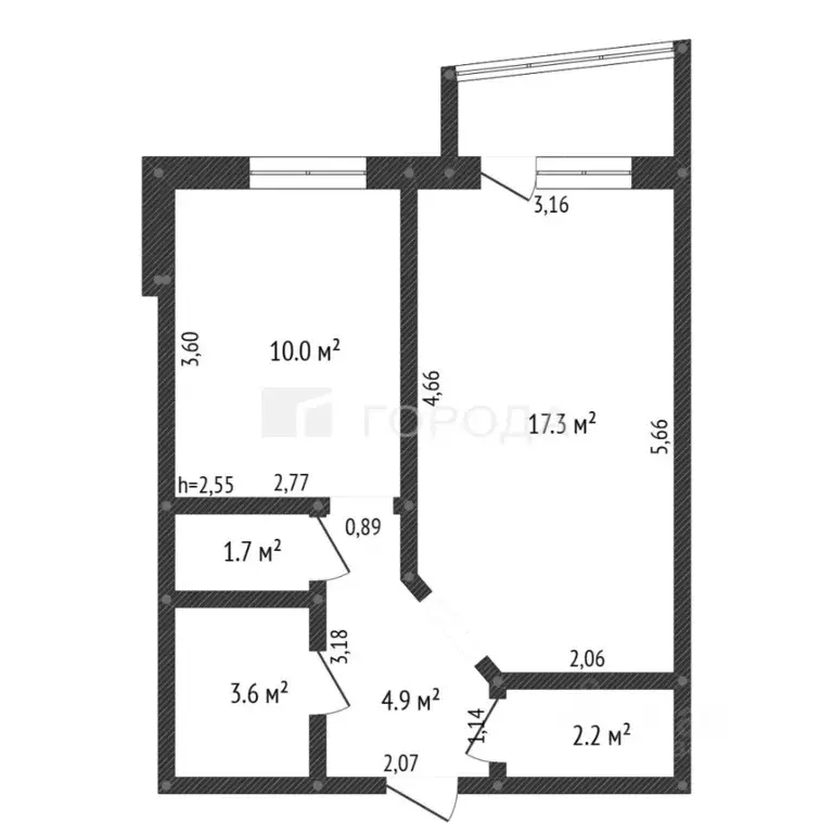 1-к кв. Алтайский край, Барнаул ул. Малахова, 150 (39.7 м) - Фото 2