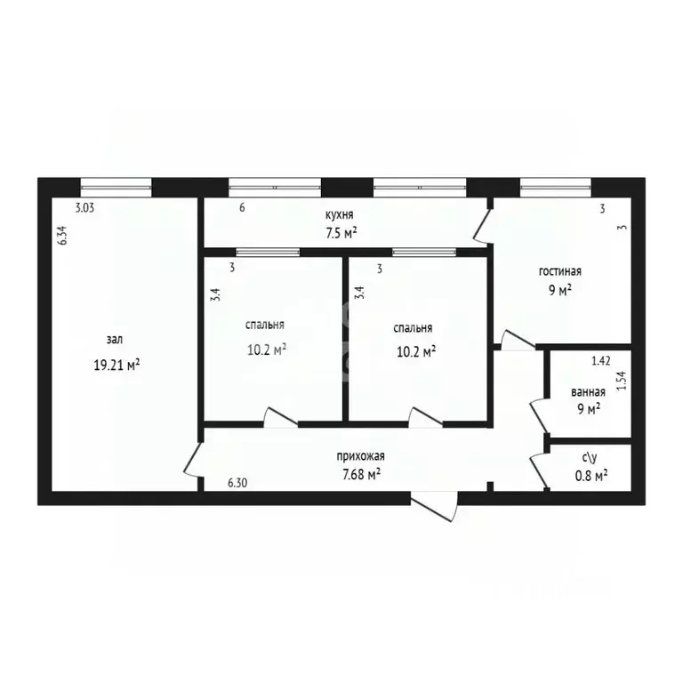 3-к кв. Дагестан, Дербент ул. Х. Тагиева, 33Ж (70.0 м) - Фото 2