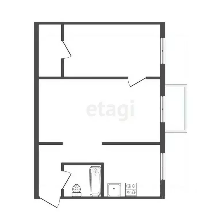 2-к кв. Челябинская область, Озерск ул. Космонавтов, 32 (44.6 м) - Фото 1