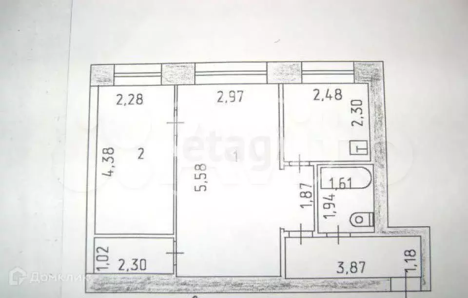 2-к. квартира, 47 м, 1/4 эт. - Фото 0