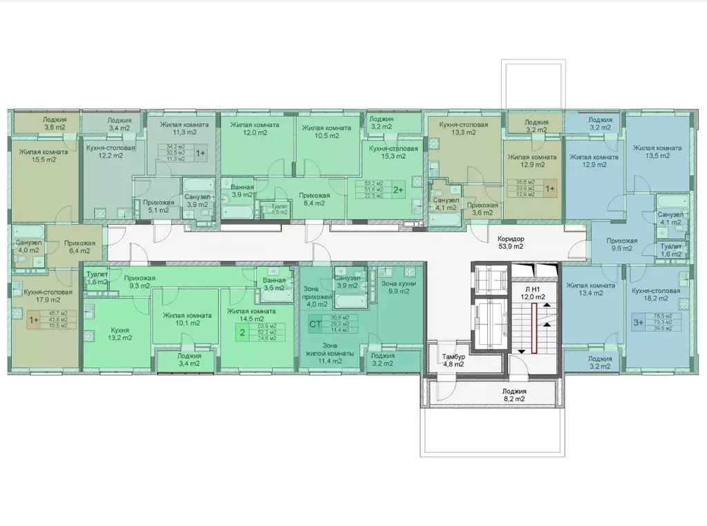 1-к кв. Нижегородская область, Нижний Новгород Кузнечиха Город жилой ... - Фото 2