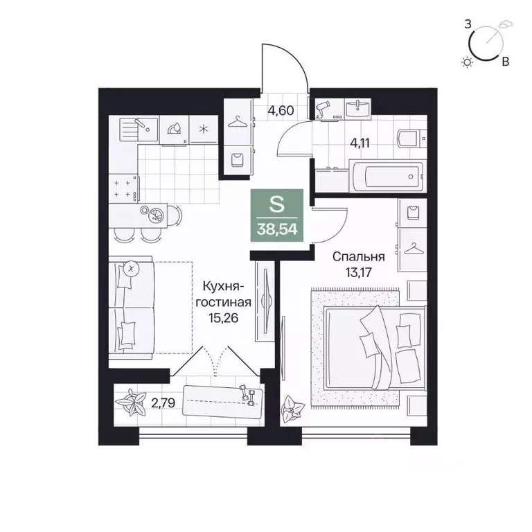 1-к кв. Волгоградская область, Волгоград просп. Имени В.И. Ленина, 59Г ... - Фото 1