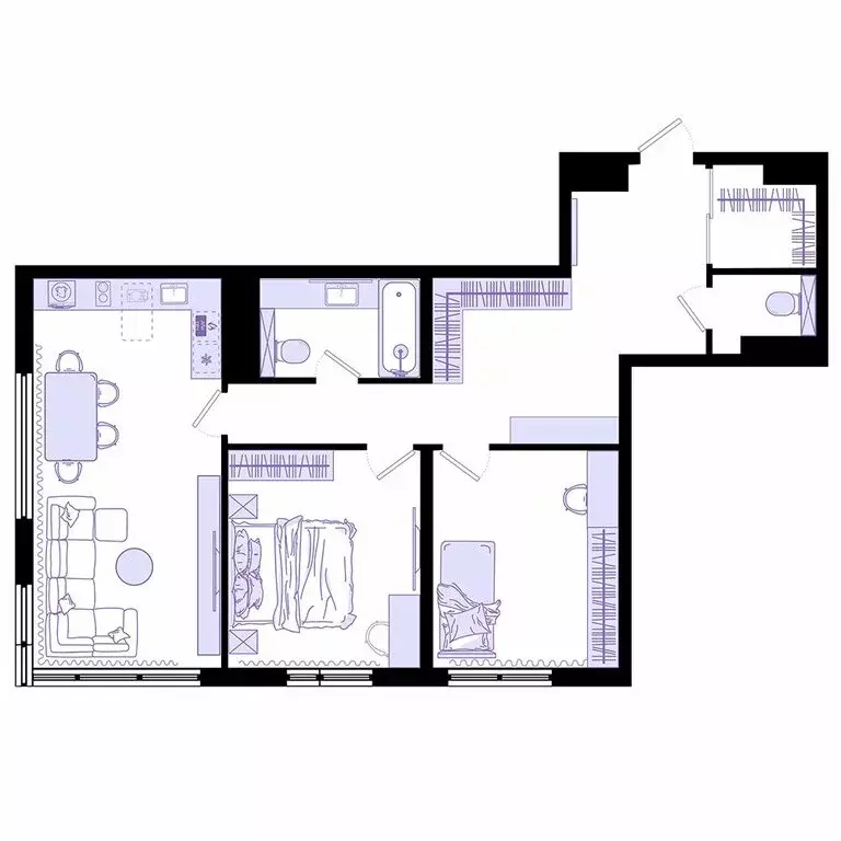 3-комнатная квартира: Владивосток, Днепровская улица, 25к5 (64 м) - Фото 2