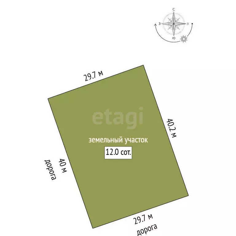 Участок в посёлок Увельский, Звёздная улица (12 м) - Фото 1