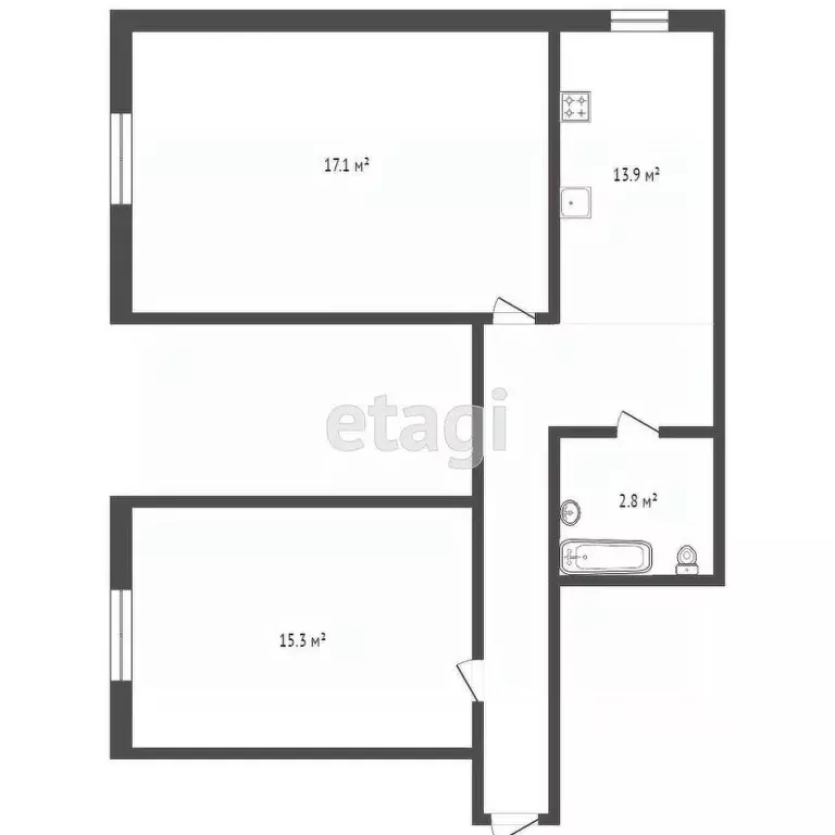 2-к кв. Ростовская область, Таганрог ул. Розы Люксембург, 303 (45.0 м) - Фото 1