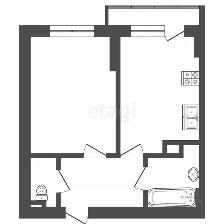 Дом в Саха (Якутия), Якутск Маганский тракт, 2-й км, 36/3 (32 м) - Фото 2