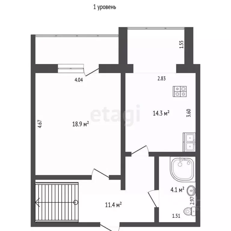3-к кв. Татарстан, Альметьевск ул. Шевченко, 138 (93.8 м) - Фото 1