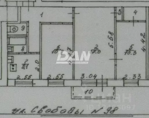 3-к кв. Челябинская область, Челябинск ул. Свободы, 98 (55.9 м) - Фото 2