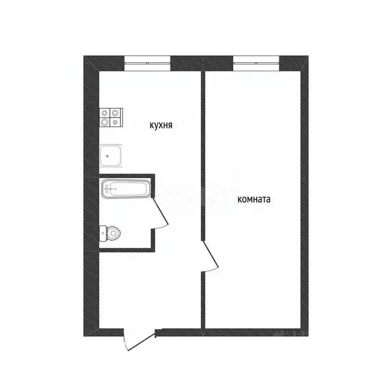 1-к кв. Ленинградская область, Кириши Советская ул., 9 (28.2 м) - Фото 2