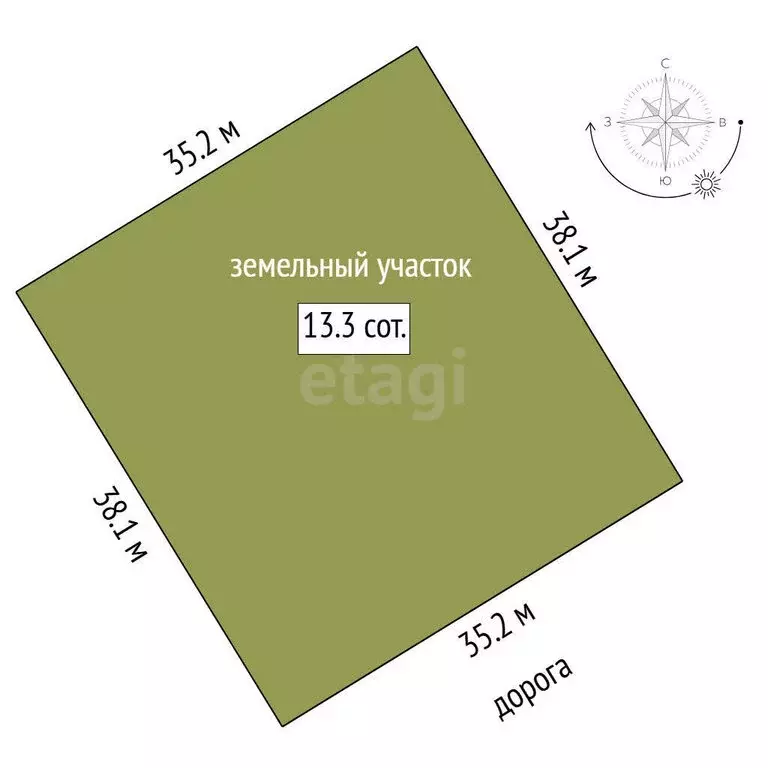 Участок в село Перевалово, КП Лесная поляна (13.28 м) - Фото 0