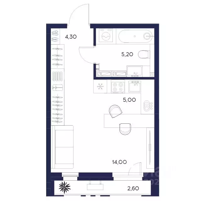 1-к кв. Пензенская область, Пенза Засурье мкр, Лес жилой комплекс ... - Фото 1