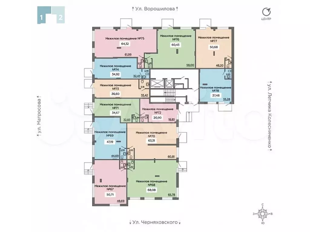 Продам помещение свободного назначения, 63.31 м - Фото 1