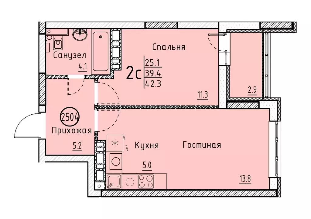Квартира-студия: Энгельс, ул. Марины Расковой (42.3 м) - Фото 0