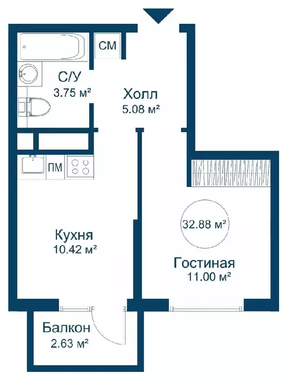 1-к кв. Тверская область, Конаковский муниципальный округ, ... - Фото 0