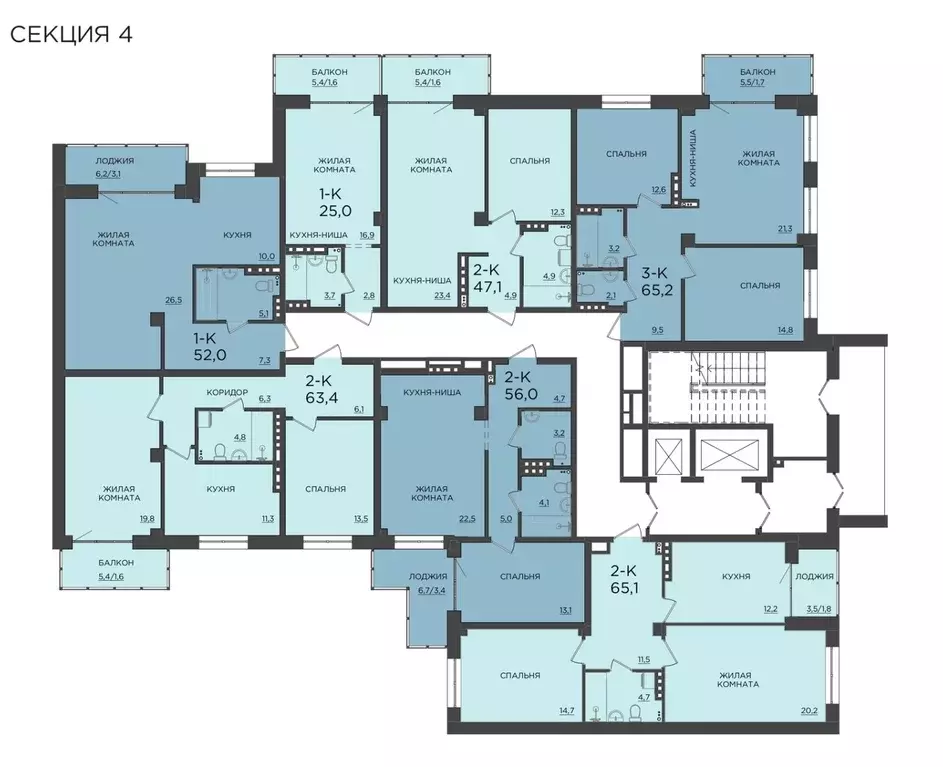 1-к кв. Красноярский край, Красноярск Свердловская ул., 6Е (52.3 м) - Фото 2