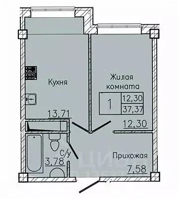 1-к кв. Ставропольский край, Пятигорск ул. Ермолова, 28А (38.63 м) - Фото 1