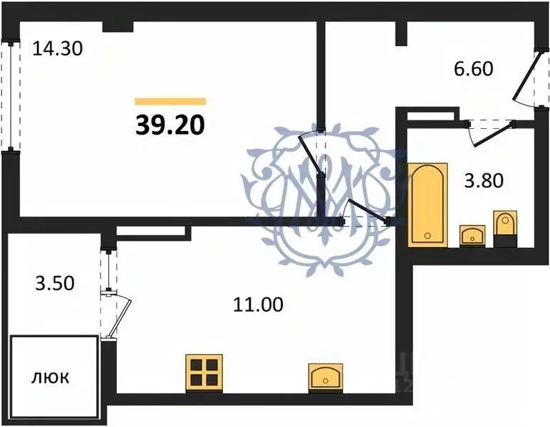 1-к кв. Крым, Симферополь ул. Трубаченко, 21 (39.2 м) - Фото 0