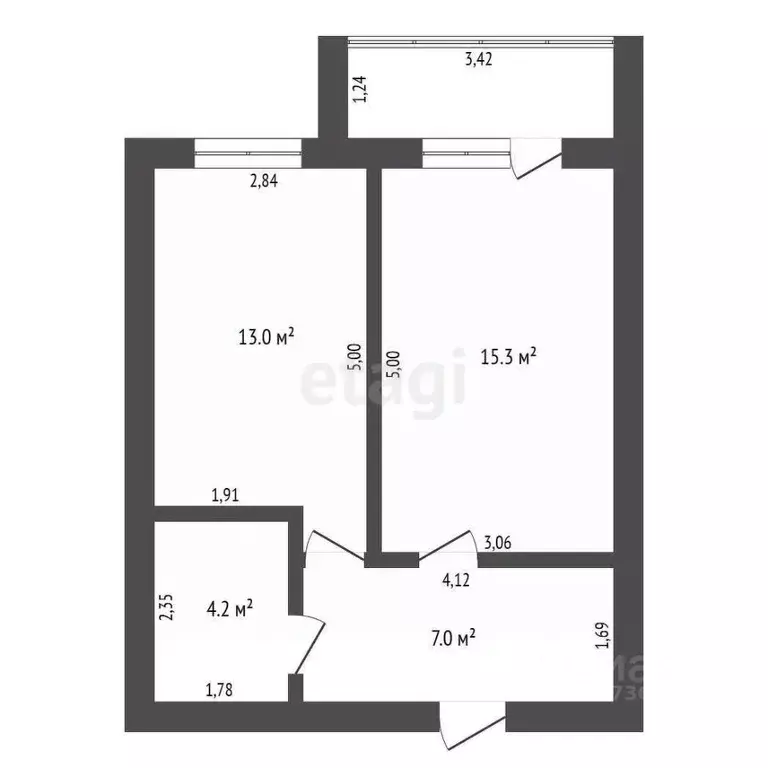 1-к кв. Амурская область, Благовещенск Игнатьевское ш., 14/5 (40.0 м) - Фото 2