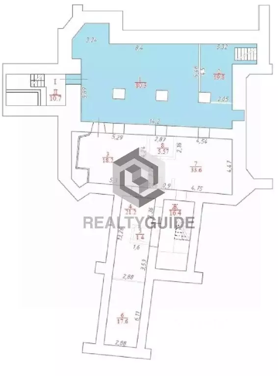 Помещение свободного назначения в Москва Столовый пер., 6 (110 м) - Фото 1