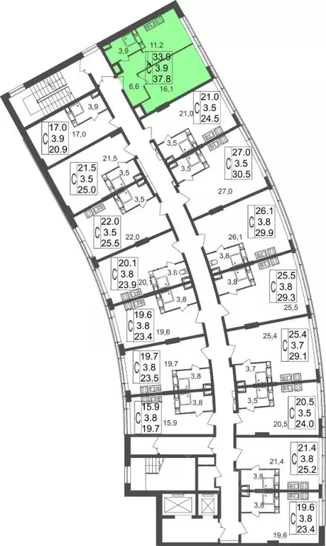 Студия Московская область, Королев Октябрьский бул., 26 (31.4 м) - Фото 1