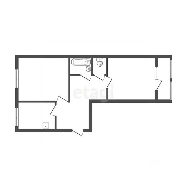 2-к кв. Амурская область, Благовещенск КПП мкр, ул. Кольцевая, 42А ... - Фото 2