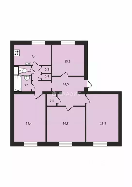 4-к кв. Санкт-Петербург просп. Непокоренных, 46 (100.0 м) - Фото 2