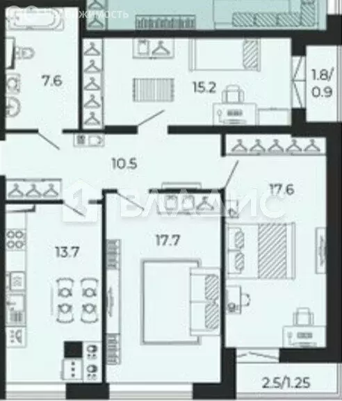 3-комнатная квартира: Пермь, улица Революции, 2А (85 м) - Фото 2