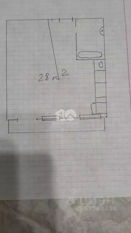 Студия Новосибирская область, Кольцово рп 19 (28.0 м) - Фото 2