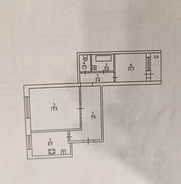 2-к кв. Саратовская область, Саратов Огородная ул., 87б (53.0 м) - Фото 1
