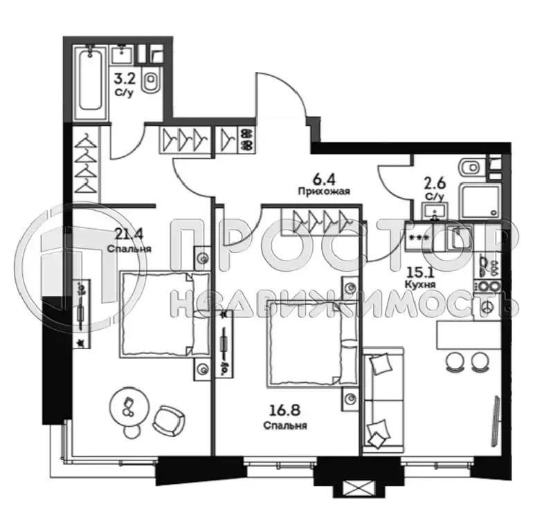 Продается 2-комнатная квартира - Фото 1