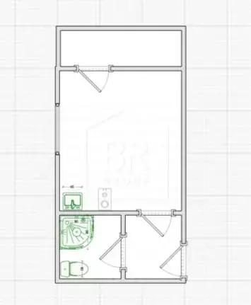 Студия Санкт-Петербург дор. Торфяная, 13 (23.7 м) - Фото 1