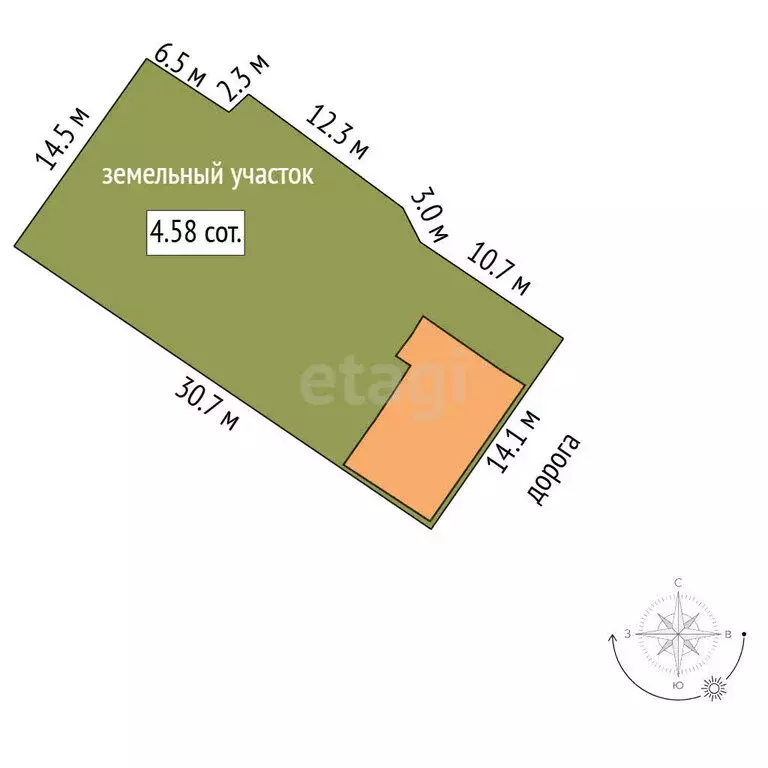 Дом в Челябинск, Северо-Крымская улица (58.8 м) - Фото 1