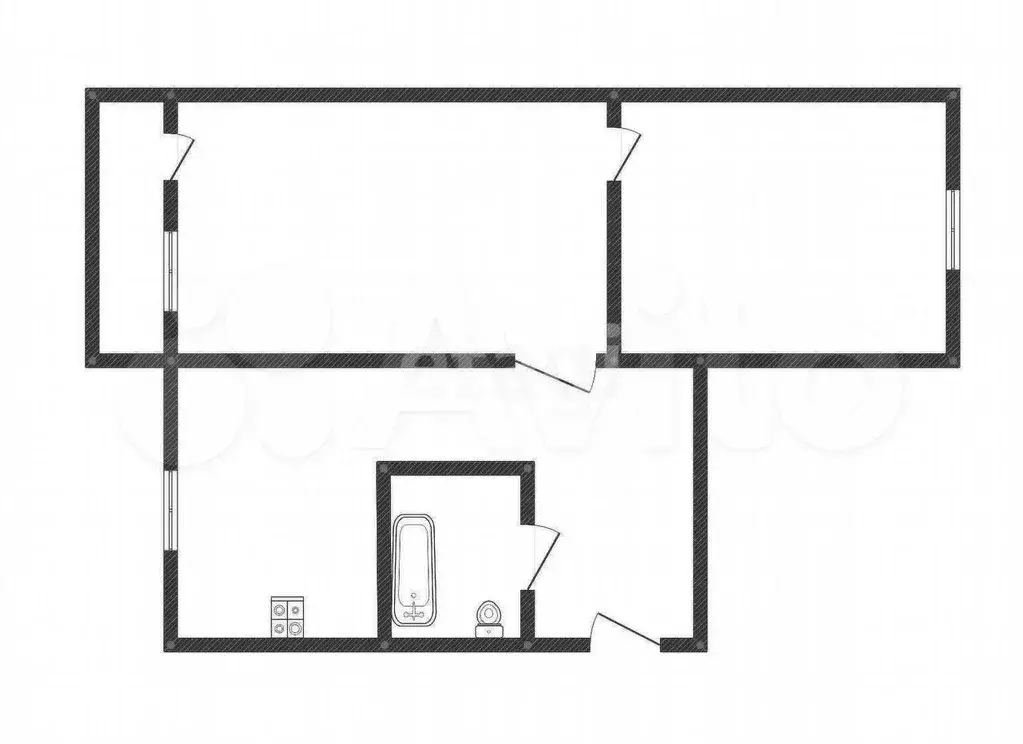 2-к. квартира, 41,7 м, 2/6 эт. - Фото 0