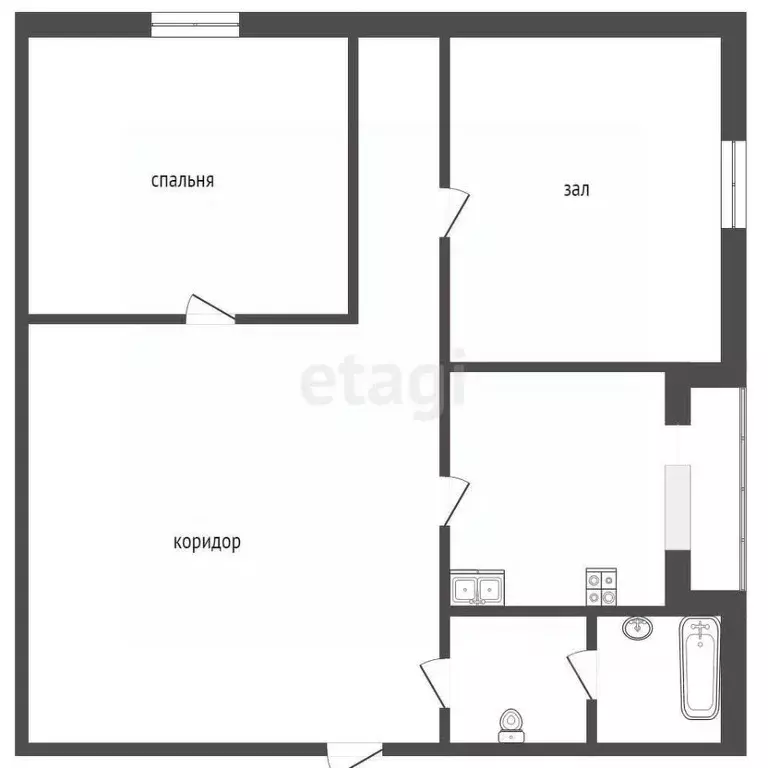 2-к кв. Ямало-Ненецкий АО, Тарко-Сале Пуровский район, ул. Геологов, ... - Фото 2