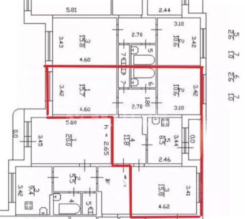 3-к кв. Санкт-Петербург просп. Ударников, 42 (66.14 м) - Фото 2