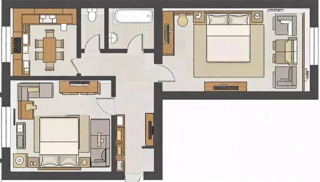 2-к кв. Воронежская область, Воронеж Волжская ул., 50 (48.4 м) - Фото 1