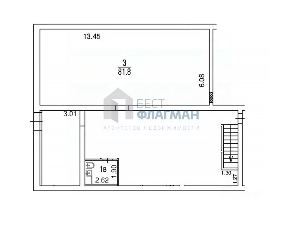 Помещение свободного назначения в Москва ул. Строителей, 13К1 (168 м) - Фото 2