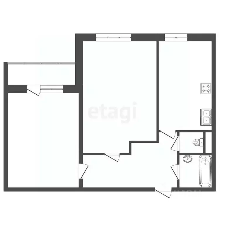 2-к кв. Санкт-Петербург просп. Испытателей, 28К2 (55.5 м) - Фото 1