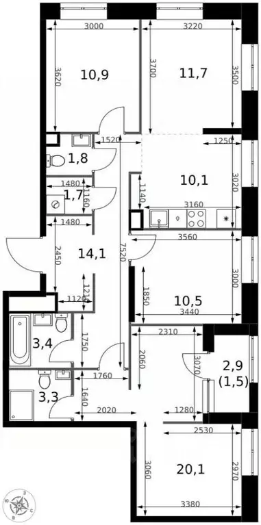 Помещение свободного назначения в Москва Амурская ул., 24к2 (3 м) - Фото 2