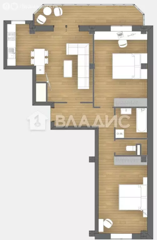 2-комнатная квартира: Смоленск, Кловская улица, 11А (85.9 м) - Фото 1